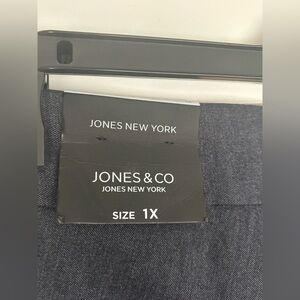 Size 1X Jones New York Blue Leggings Polyester/Rayon/Nylon/Spandex